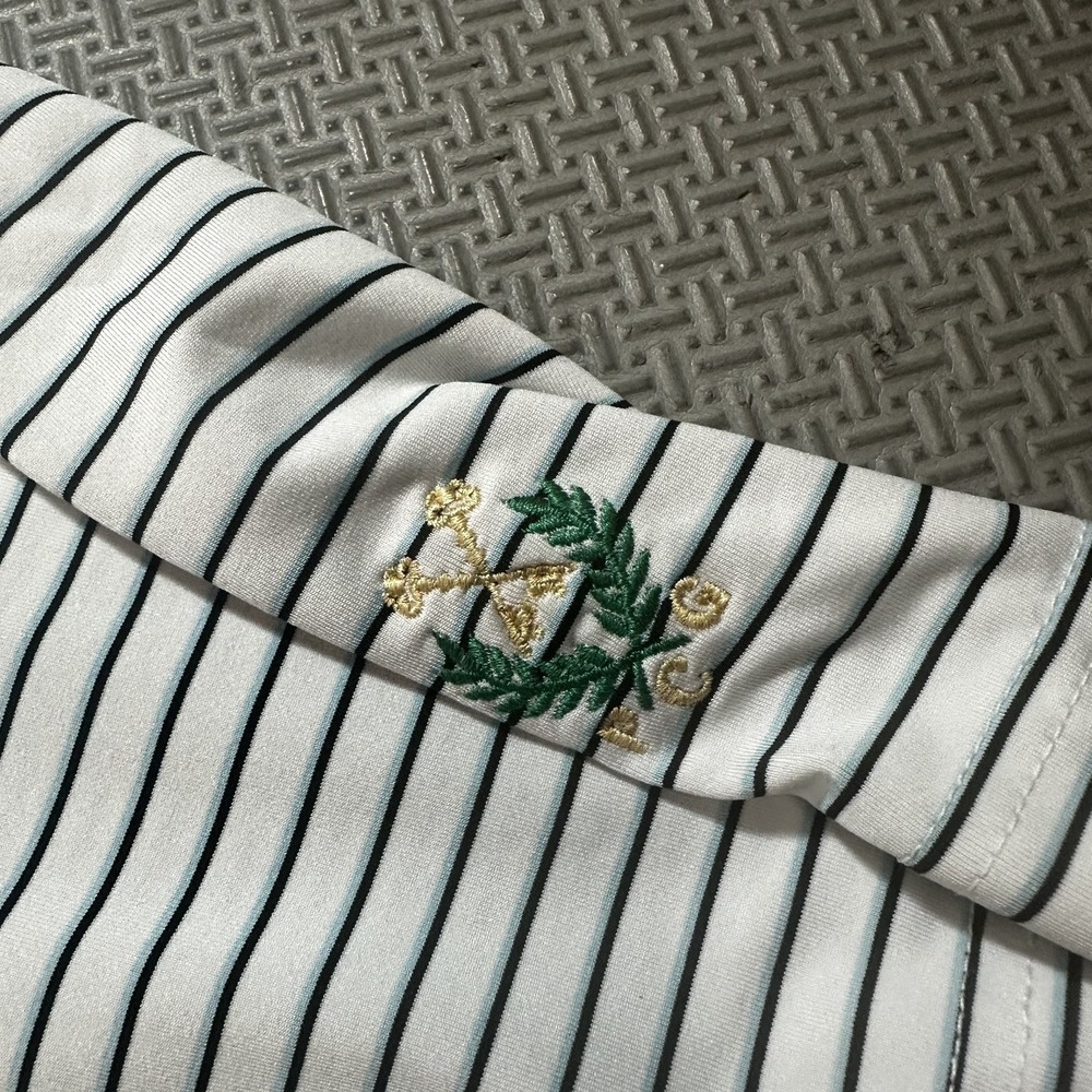 Peter Millar Golf Summer Comfort Stripe Performance Polo Shirt Mens XL Crown - Picture 4 of 7